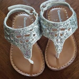 Glittered thong sandals